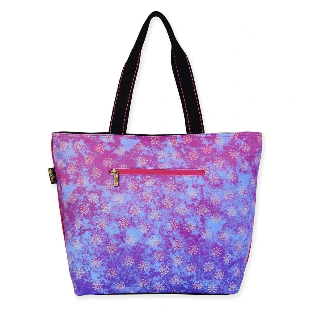 Laurel Burch Sun'N'Sand Alijah Elephant Large Tote 19x15x6 Multicolor Floral